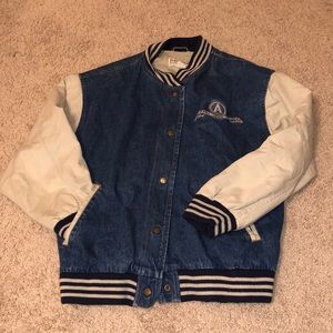 Arizona Jean Company Vintage Denim Varsity Jacket